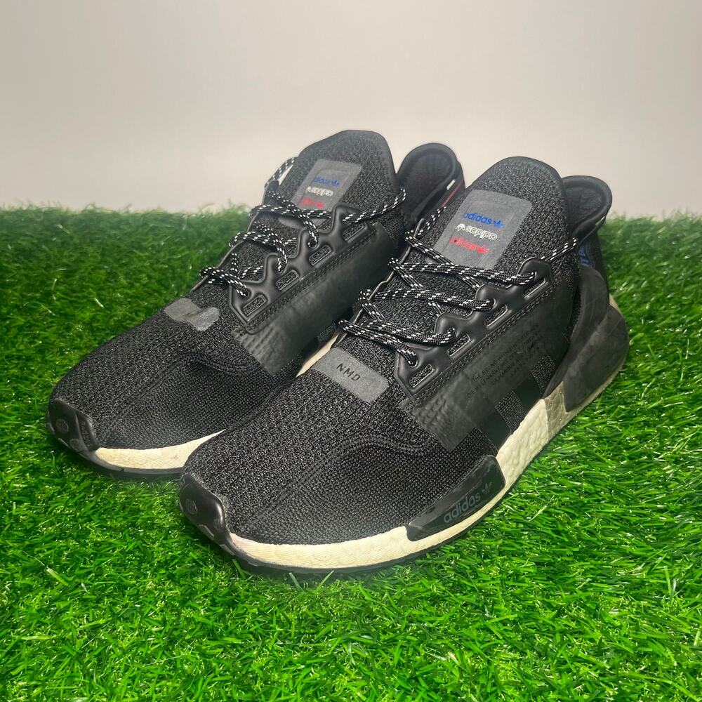 Adidas Mens 10 NMD V2 Gold Metallic Running Shoes Sneakers FW5327 Lace Up